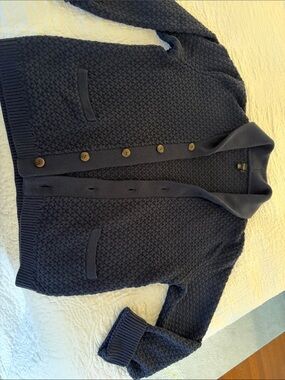 J. Crew Navy Chunky Knit Cardigan